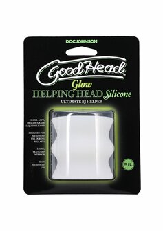 Glow Helping Head Silicone - Masturbator - Frost / Glow