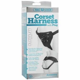 Platinum Corset Harnas met Plug