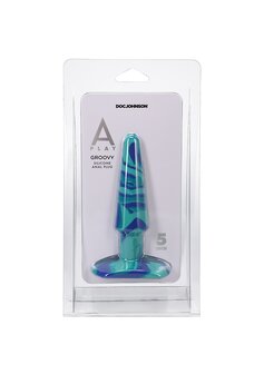 Groovy - Silicone Anal Plug - 5&quot; / 12 cm - Ocean