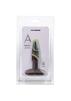 Groovy - Silicone Anal Plug - 4&quot; / 10 cm - Camouflage