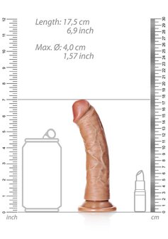 Gebogen Realistische Dildo met Zuignap - 15,5 cm