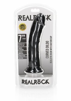 Gebogen Realistische Dildo met Zuignap - 18 cm