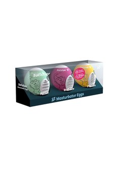 Masturbator Eitjes Set - Riffle, Bubble, Fierce - 3 Stuks