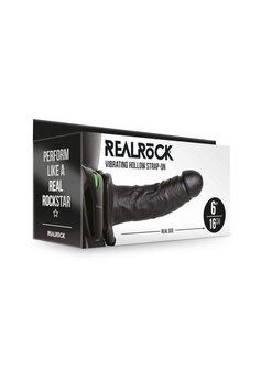 Vibrerende Holle Strap-On zonder Ballen - 15,5 cm