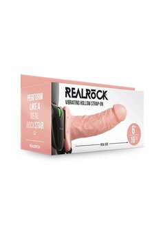 Vibrerende Holle Strap-On zonder Ballen - 15,5 cm