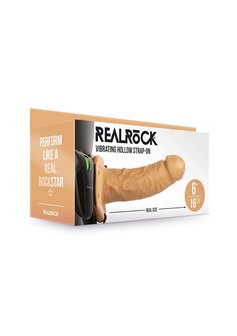 Vibrerende Holle Strap-On zonder Ballen - 15,5 cm
