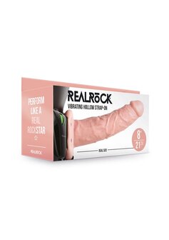 Vibrerende Holle Strap-On zonder Ballen - 20,5 cm
