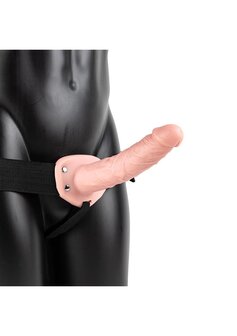 Vibrerende Holle Strap-On zonder Ballen - 20,5 cm