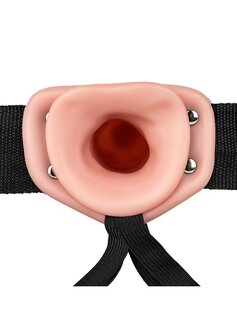 Vibrerende Holle Strap-On zonder Ballen - 20,5 cm