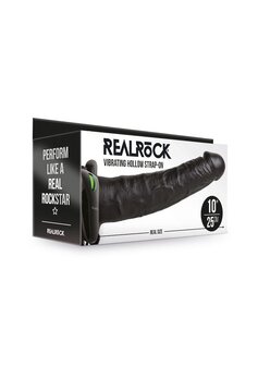 Vibrerende Holle Strap-On zonder Ballen - 24,5 cm