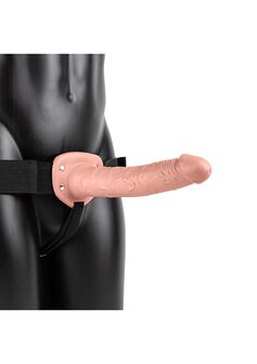 Vibrerende Holle Strap-On zonder Ballen - 24,5 cm
