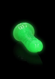 Slim Dildo Suction Cup - GitD - 7&#039;&#039; / 18 cm - Neon Green
