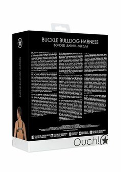 Leren Bulldog Harnas met Gespen - S/M S/M