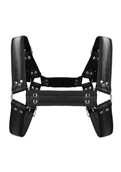 Leren Bulldog Harnas met Gespen - S/M S/M