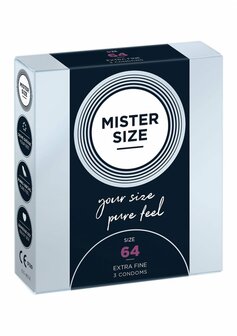 Pure Feel - Kondooms 64 mm - 3 pack