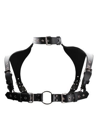 Leren Heren Harnas met Halsband One Size