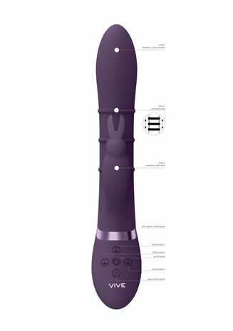 Stimulating Rings, Vibrating G-Spot Rabbit - Purple