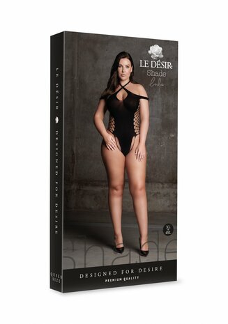 Leda XIII - Body met Gekruiste Halslijn en Schouderbanden - Plus Size Queen Size