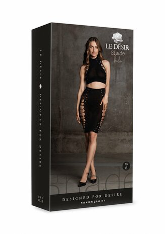 Kala XXXVII - Tweedelige Set met Col, Crop Top en Rok - One Size One Size