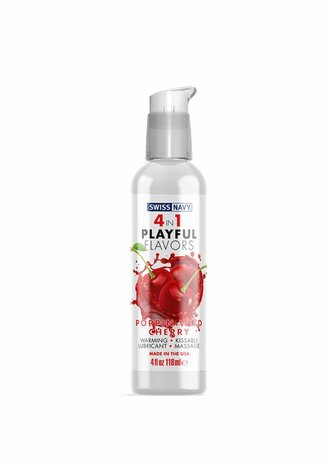 4 In 1 Glijmiddel met Poppin Wild Cherry Smaak - 118 ml