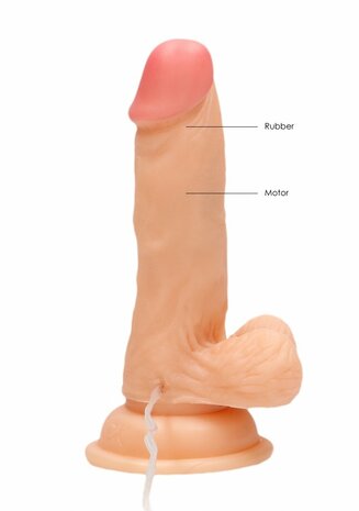 Vibrerende Realistische Lul met Scrotum - 15 cm