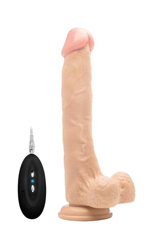 Vibrerende Realistische Lul met Scrotum - 25 cm