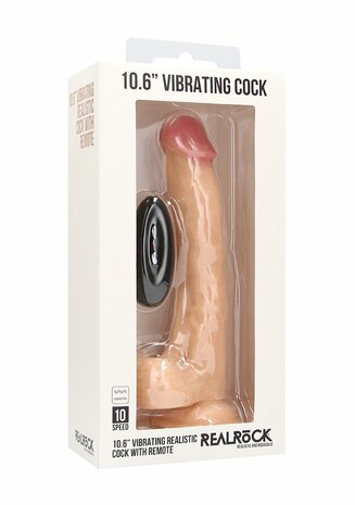 Vibrerende Realistische Lul met Scrotum - 25 cm