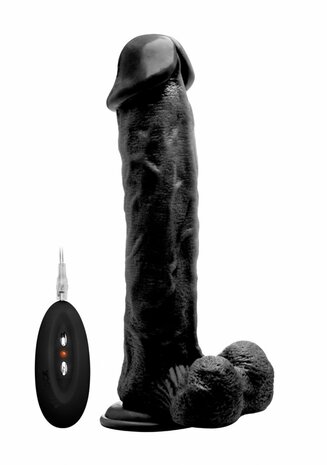Vibrerende Realistische Lul met Scrotum - 28 cm