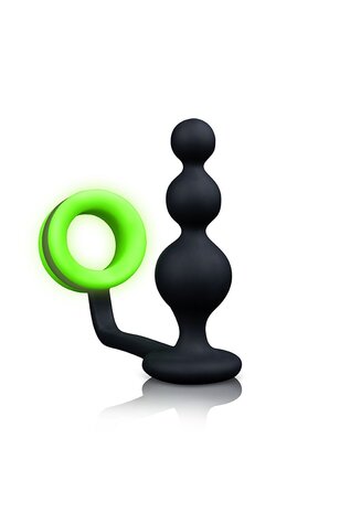 Kralen Butt Plug met Cockring