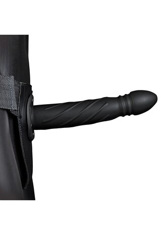 Gedraaide Holle Strap-On - 20 cm