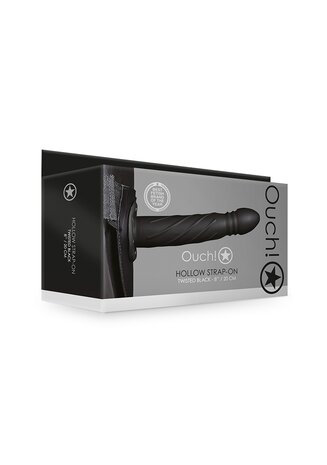 Gedraaide Holle Strap-On - 20 cm