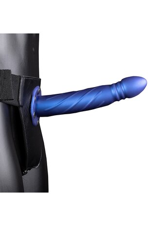 Gedraaide Holle Strap-On - 20 cm