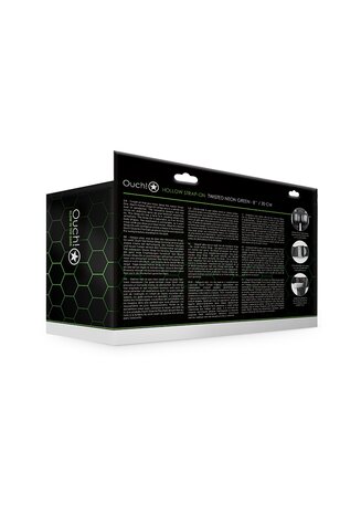 Glow in the Dark Getextureerde Gebogen Holle Strap-On - 20 cm