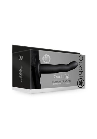 Gebogen Holle Strap-On - 20 cm
