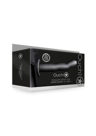 Gebogen Holle Strap-On - 20 cm