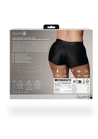 Vibrating Strap-on Boxer - Black - XL/XXL XL/XXL