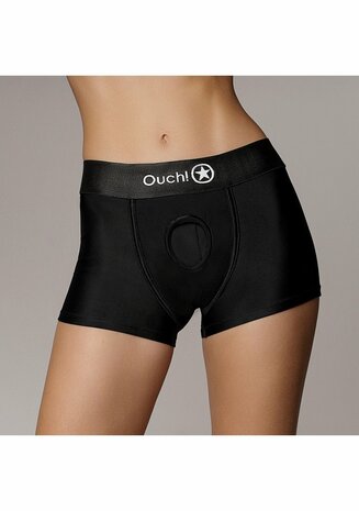 Vibrating Strap-on Boxer - Black - XS/S XS/S