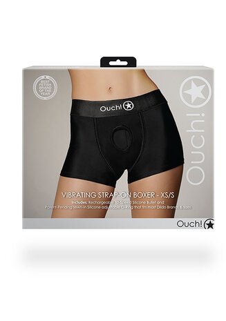 Vibrating Strap-on Boxer - Black - XS/S XS/S