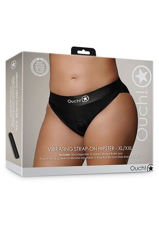 Vibrating Strap-on Hipster - Black - XL/XXL XL/XXL