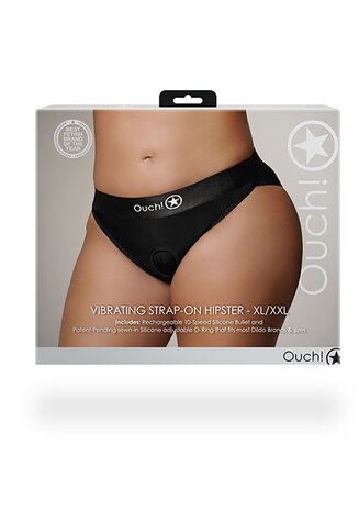 Vibrating Strap-on Hipster - Black - XL/XXL XL/XXL