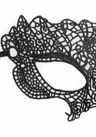 Prinses - Zwart Kanten Masker