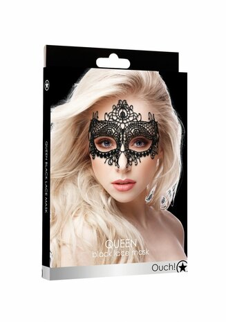 Koningin - Zwart Kanten Masker