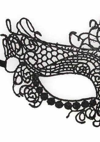 Koningin - Zwart Kanten Masker