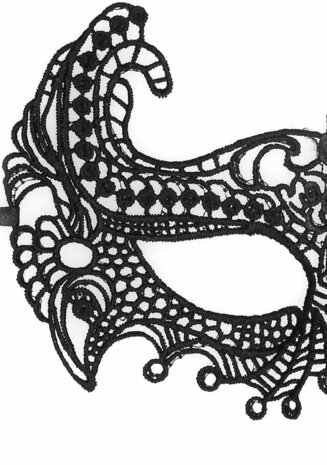 Keizerin - Zwart Kanten Masker