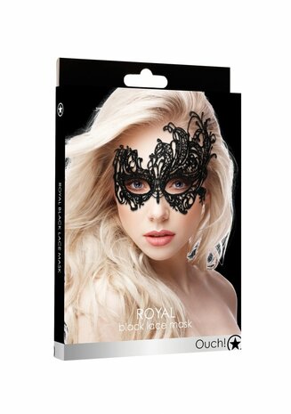 Koninklijk - Zwart Kanten Masker