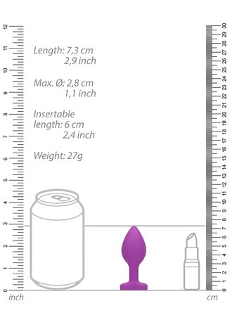 Butt Plug met Diamanten Hart