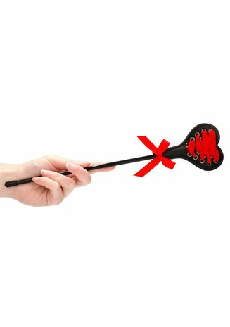 Hartvormige Zweep met Rood Kant