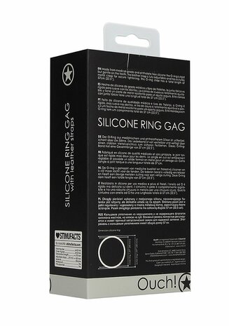 Siliconen Ring Gag met Leren Bandjes