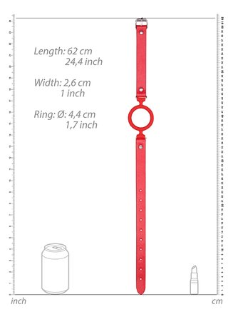 Siliconen Ring Gag met Leren Bandjes