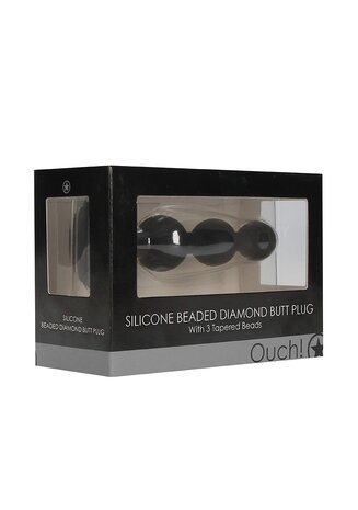 Silicone Beaded Diamond Butt Plug